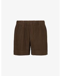 Homme Plissé Issey Miyake - Tailored Pleated Knitted Shorts - Lyst