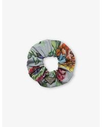 Prada - Floral-print Brand-patch Recycled-polyamide Hair Scrunchie - Lyst