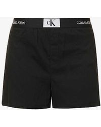 Calvin Klein - 1996 Brand-patch Recycled Cotton-blend Sleep Shorts - Lyst