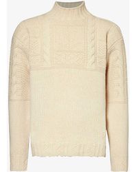 Polo Ralph Lauren - Roll-neck Cable-knit Wool And Recycled-nylon-blend Jumper - Lyst