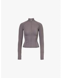 ADANOLA - Ultimate Zip-Up Stretch-Jersey Top - Lyst