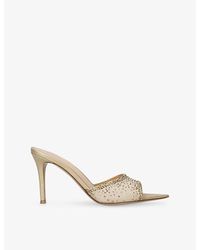 Gianvito Rossi - Rania 85 Mesh Heeled Mules - Lyst