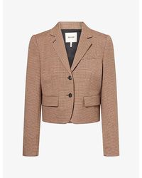 ME+EM - Slim-Fit Cropped Woven Blazer - Lyst