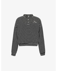 Rhude - Striped Logo-embroidered Cotton-blend Shirt - Lyst