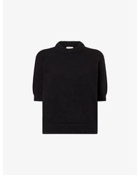 KHAITE - Davin Short-Sleeve Cashmere Jumper - Lyst