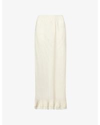 Dissh - Andrea Lace-Trim Woven Midi Skirt - Lyst