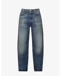 Agolde - Deven Straight-leg Mid-rise Organic-denim Jeans - Lyst