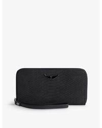 Zadig & Voltaire - Compagnon Wing-embellished Textured-leather Wallet - Lyst