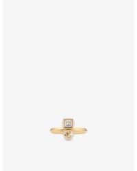 Jimmy Choo - Jc Pearl Cube Brass Ring - Lyst