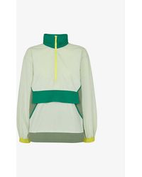 Whistles - Colour-blocked Hooded High-neck Stretch-shell Jacket - Lyst