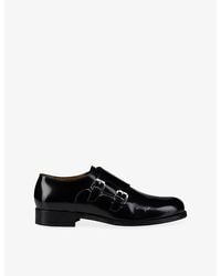 Christian Louboutin - Moustachou Monk Leather Shoes - Lyst