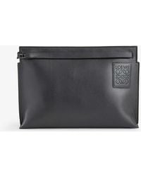 Loewe - Anagram-embellished Leather Pouch Bag - Lyst