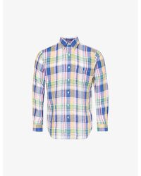 Polo Ralph Lauren - Check-pattern Regular-fit Linen Shirt - Lyst