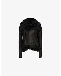Rick Owens - Naska Shearling-Trim Leather Jacket - Lyst