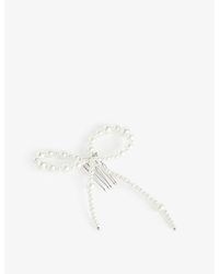 Lelet - Josephine Pearl-embellished Stainless Steel Comb - Lyst