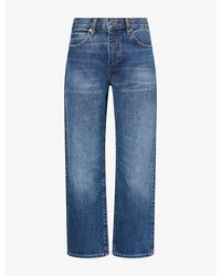 FRAME - The Hang Straight-Leg Cotton-Blend Jeans - Lyst
