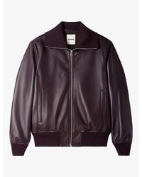 Sandro - Zipped Regular-Fit Leather Jacket - Lyst