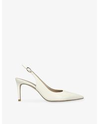 Stuart Weitzman - Stuart Power Leather Slingback Pumps - Lyst
