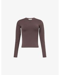 The Couture Club - Sculpting Long-Sleeve Stretch-Jersey Top - Lyst