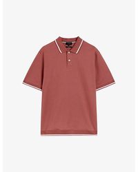 Ted Baker - Erwen Textured Cotton Polo Shirt - Lyst