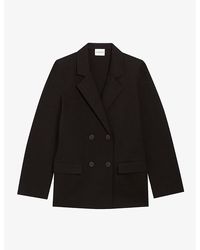 Claudie Pierlot - Oversized Double-breasted Stretch-woven Blazer - Lyst