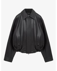 Loewe - Drawstring-Hem Relaxed-Fit Leather Jacket - Lyst