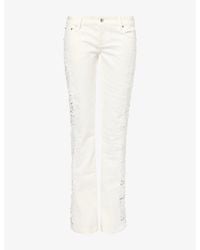 Jaded London - Cooper Lace-Trim Denim Jeans - Lyst
