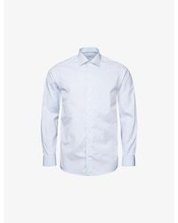 Eton - Elevated Striped Regular-fit Cotton-poplin Shirt - Lyst