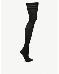 Wolford - Black Velvet De Luxe 50 Hold-ups - Lyst