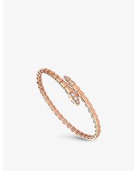 BVLGARI - Serpenti Viper 18Ct Rose- And 0.47Ct Diamond Bracelet - Lyst