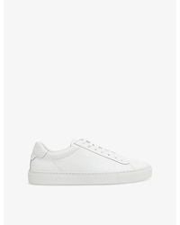 Reiss - Finley Leather Low-Top Trainers - Lyst