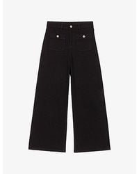 Maje - Straight-Leg High-Rise Stretch-Denim Jeans - Lyst