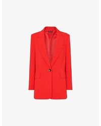 Whistles - Single-breasted Relaxed-fit Crepe Blazer - Lyst