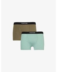 Tom Ford - Branded-waistband Pack Of Two Stretch-cotton Boxer Briefs - Lyst