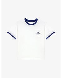 Maje - Layered-Look Brand-Embroidered Cotton-Jersey T-Shirt - Lyst