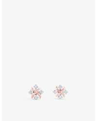 Tiffany & Co. Schlumberger Lynn 18ct Rose Gold, Platinum And 0.27ct Diamond Earrings - White