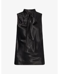 Rails - Poppy Neck-Tie Satin Blouse Top - Lyst