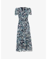 Phase Eight - Azalea Floral-Print Woven Midi Dress - Lyst