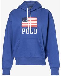 Polo Ralph Lauren - American Flag-print Cotton-blend Jersey Hoody - Lyst