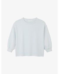 The White Company - Balloon-Sleeve Relaxed-Fit Cotton Sweatshirt - Lyst