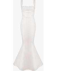 House Of Cb - Francoise Corseted-bodice Satin Bridal Gown - Lyst