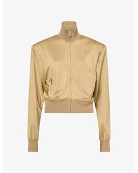 Jay3Lle - Cropped Brand-Embroidered Jersey Jacket - Lyst
