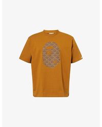 A Bathing Ape - College Mono Brand-Print Cotton-Jersey T-Shirt - Lyst