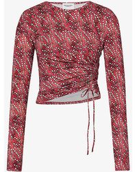 Isabel Marant - Jazzy Abstract-pattern Stretch-woven Top - Lyst