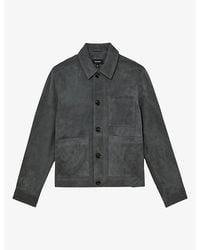 Reiss - Wilstead Patch-Pocket Suede Jacket - Lyst