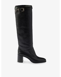 Prada - Triangle Logo High Boots - Lyst
