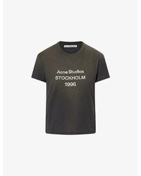 Acne Studios - Etza 1996 Logo Cotton-Blend T-Shirt - Lyst