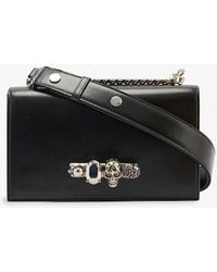 Alexander McQueen - Jewelled Satchel Leather Cross-body Bag - Lyst
