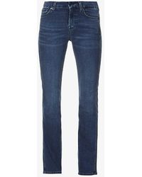 7 For All Mankind - Kimmie Slim-leg High-rise Stretch-denim Jeans - Lyst