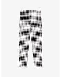 Ro&zo - Gingham Cropped Stretch-Cotton Trousers - Lyst